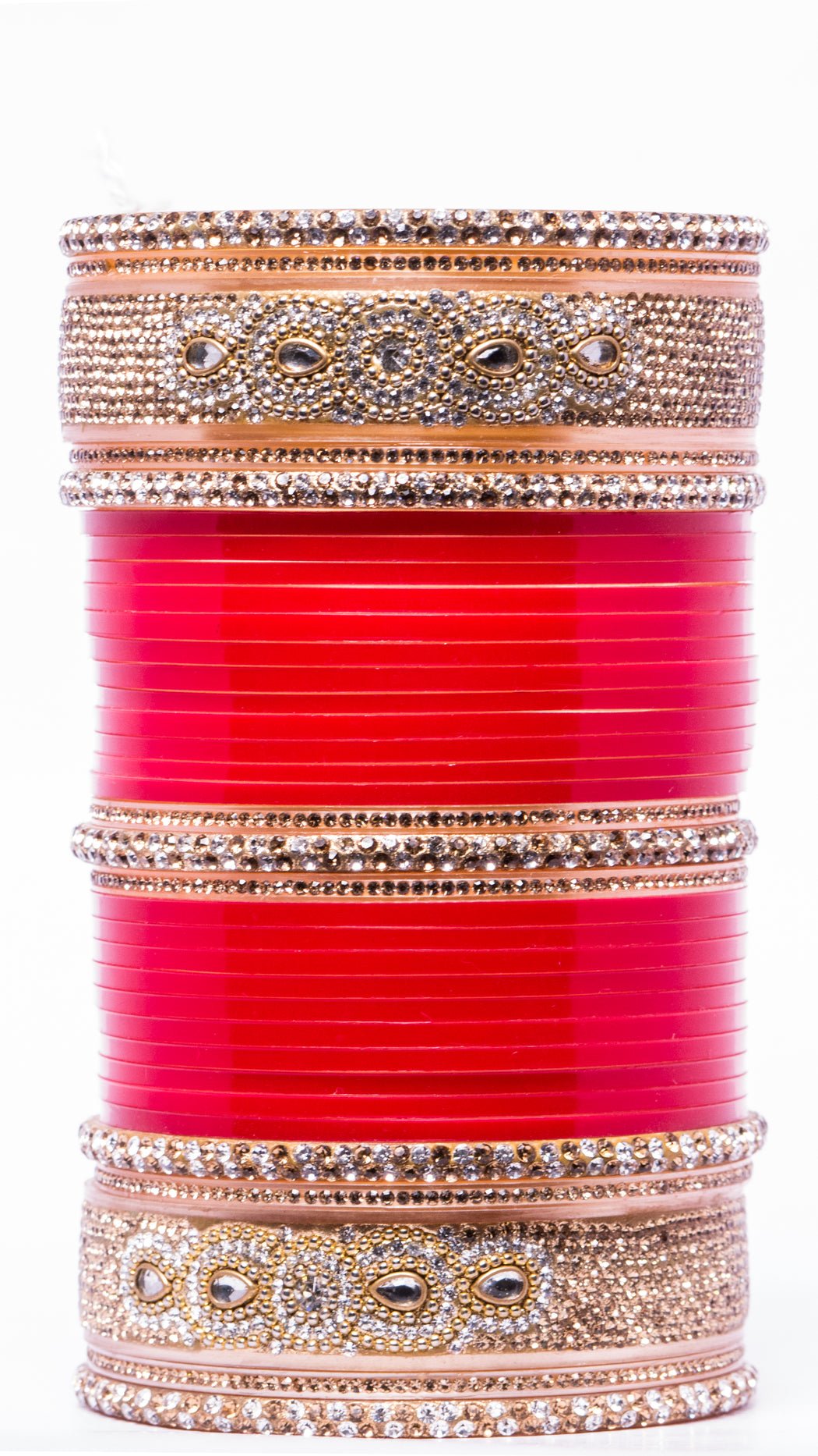 Bridal Chura for Women (Red & Golden) with drop like stones (Reverse VR- Article No. 11)